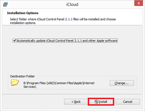 iCloud install